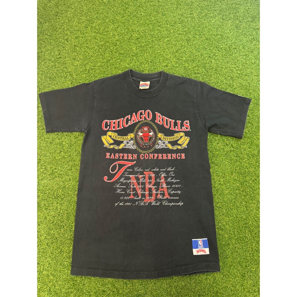 Vintage Nutmeg Mills Chicago Bulls 1991 NBA Eastern Conference T-Shirt Mens‎ L